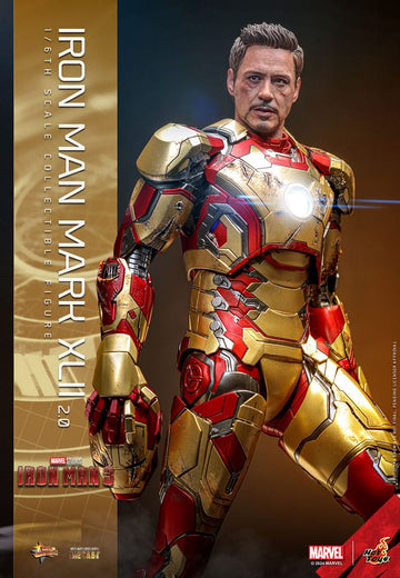 Iron Man Mark XLII (2.0) Iron Man 3 Movie Masterpiece Diecast 1/6 Figurka 32 cm