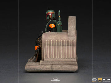 Boba Fett on Throne Star Wars The Mandalorian Deluxe Art 1/10 Figurka 18 cm