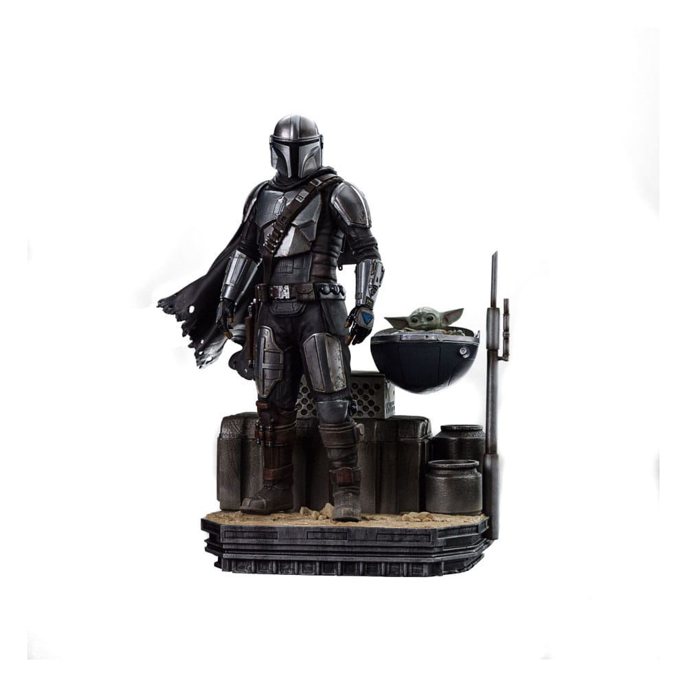 Din Djarin and Din Grogu Star Wars The Mandalorian Art Scale 1/10 Figurka 21 cm