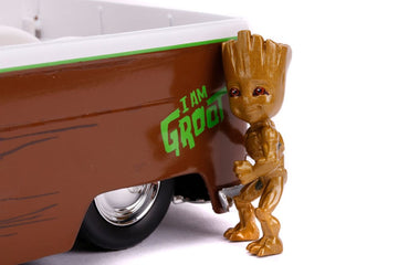 1963 Bus Pickup Groot Marvel Guardians of the Galaxy Diecast Model 1/24 Figurka 7 cm