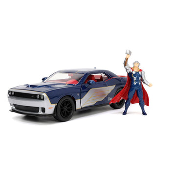 Thor Marvel Dodge Challenger Diecast Model 1/24 Figurka 7 cm