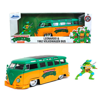 Leonardo Teenage Mutant Ninja Turtles1962 VW Bus Diecast Model 1/24 Figurka 7 cm