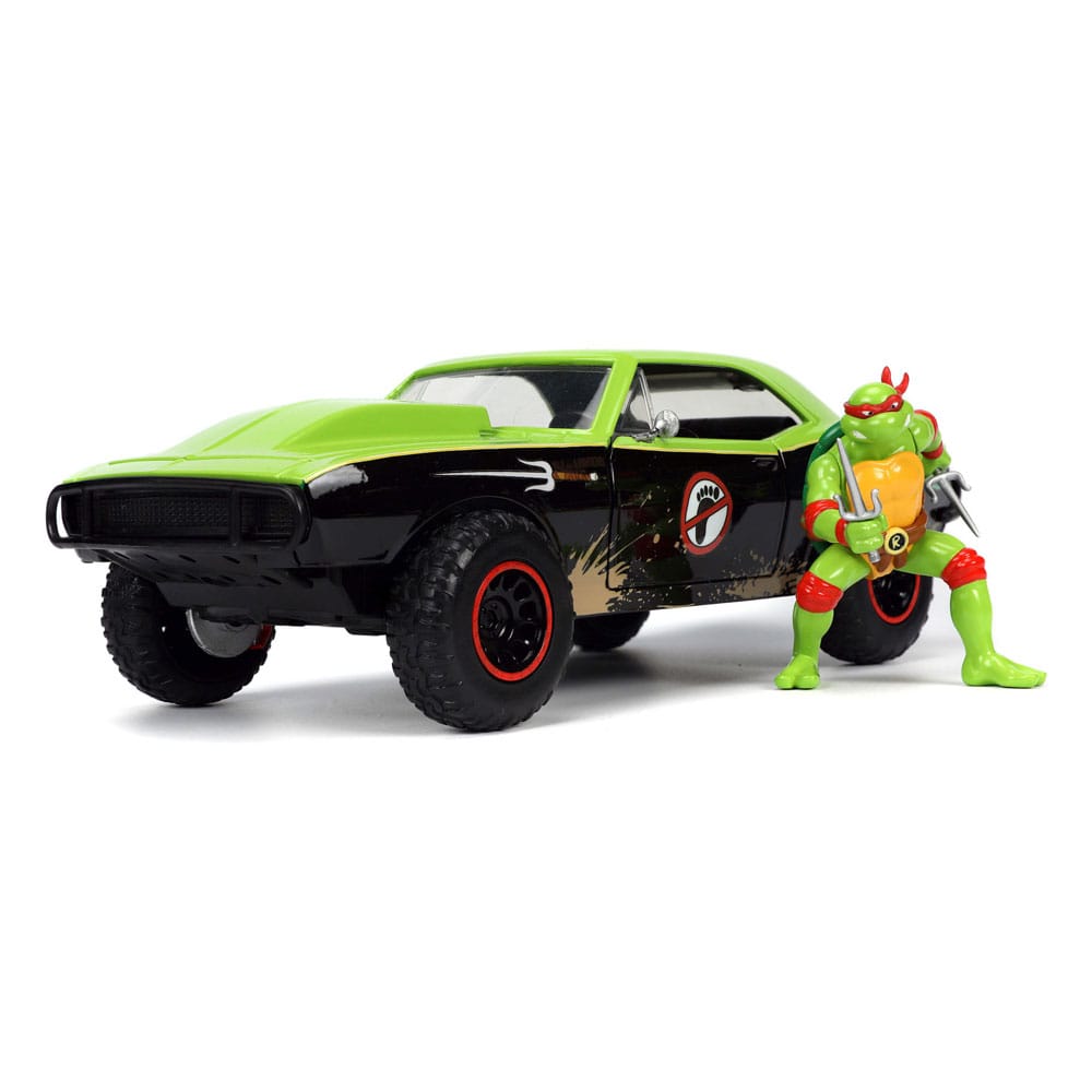 Raphael Teenage Mutant Ninja Turtles Chevy Camaro Diecast Model 1/24 Figurka 7 cm