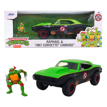 Raphael Teenage Mutant Ninja Turtles Chevy Camaro Diecast Model 1/24 Figurka 7 cm