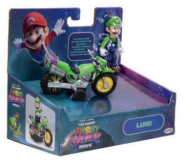 Motorcycle Luigi The Super Mario Galaxy Movie Pull Back Figurka 6 cm