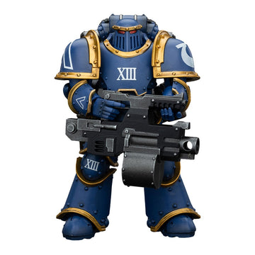 Ultramarines Legion MKIII Tactical Support Squad Legionary with Heavy Bolter Warhammer The Horus Heresy 1/18 Figurka 20 cm