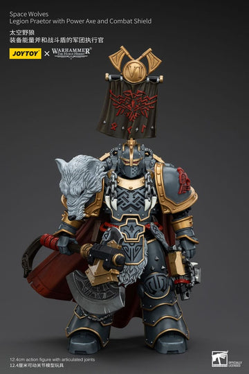 Space Wolves Legion Praetor with Power Axe and Combat Shield Warhammer The Horus Heresy 1/18 Figurka 12 cm