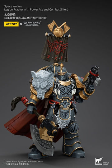 Space Wolves Legion Praetor with Power Axe and Combat Shield Warhammer The Horus Heresy 1/18 Figurka 12 cm