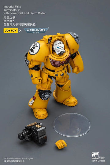 Imperial Fists Terminator 2 with Power Fist and Storm Bolter Warhammer 40k 1/18 Figurka 14 cm