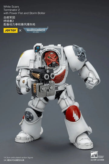 White Scars Terminator 2 with Power Fist and Storm Bolter Warhammer 40k 1/18 Figurka 14 cm