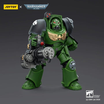 Salamanders Terminator 3 with Power Fist and Assault Cannon Warhammer 40k 1/18 Figurka 14 cm