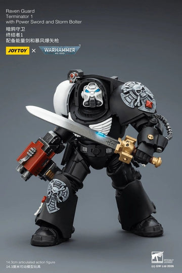 Raven Guard Terminator 1 with Power Sword and Storm Bolter Warhammer 40k 1/18 Figurka 14 cm