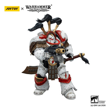White Scars Legion Praetor in Cataphractii Terminator Armour with Cyber Hawk Chogorian sword and combi-melta Warhammer 40k Figurka 14 cm
