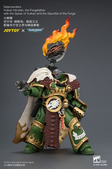 Salamanders Vulkan He'stan, the Forgefather Warhammer Game Edition 1/18 Figurka 13 cm