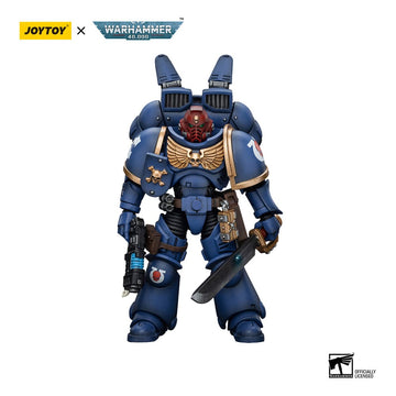 Ultramarines Jump Pack Intercessors Sergeant With Plasma Pistol And Power Sword Warhammer 40k 1/18 Figurka 12 cm