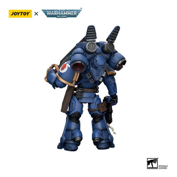 Ultramarines Jump Pack Intercessors Sergeant With Plasma Pistol And Power Sword Warhammer 40k 1/18 Figurka 12 cm