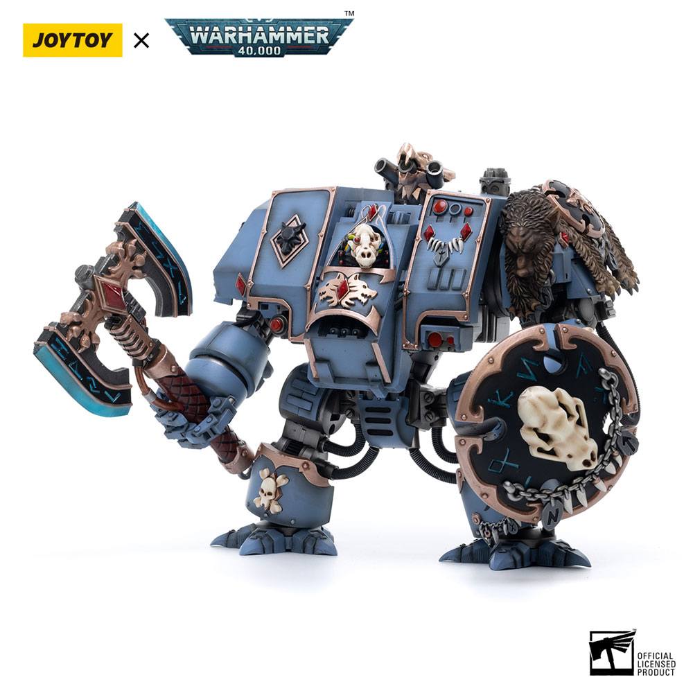 Space Marines Space Wolves Venerable Dreadnought Brother Hvor Warhammer 40k 1/18 Figurka 20 cm