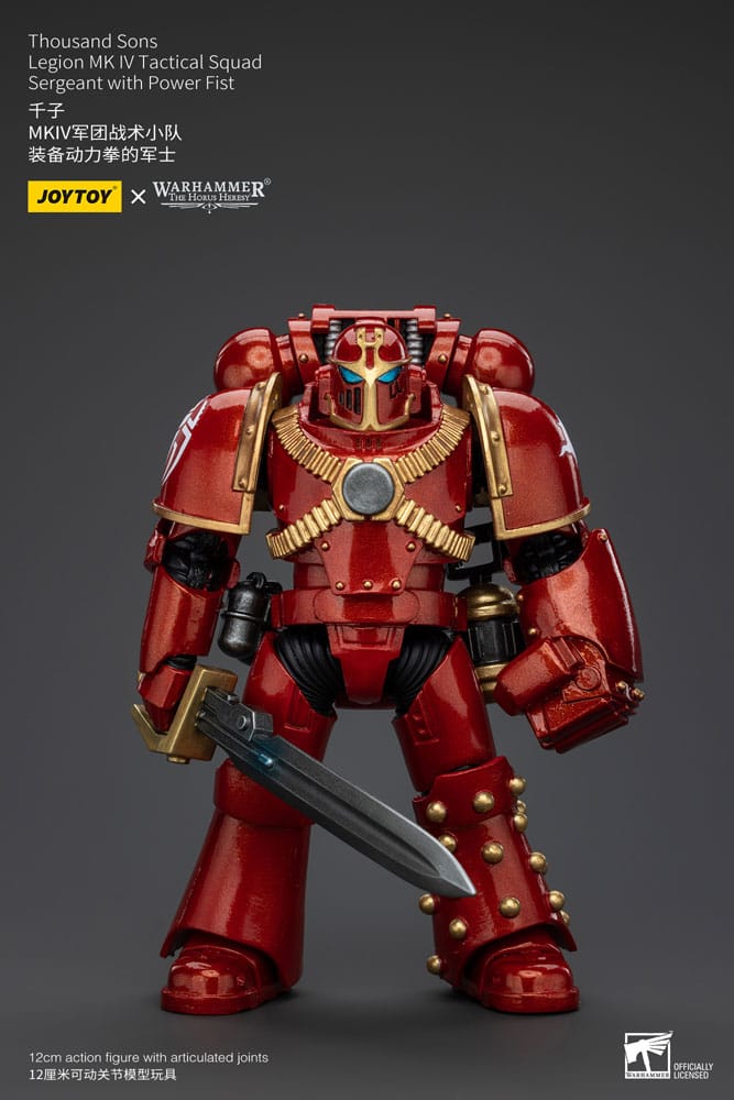 Thousand Sons Legion MK IV Tactical Squad Sergeant with Power Fist Warhammer The Horus Heresy 1/18 Figurka 20 cm