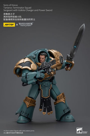 Tartaros Terminator Squad Sergeant With Volkite Charger And Power Sword Warhammer The Horus Heresy 1/18 Figurka 12 cm