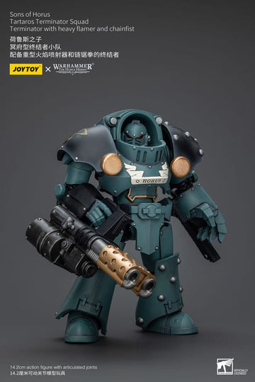 Tartaros Terminator Squad Terminator With Heavy Flamer And Chainfist Warhammer The Horus Heresy 1/18 Figurka 12 cm