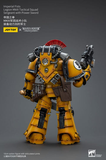 Imperial Fists Legion MkIII Tactical Squad Sergeant with Power Sword Warhammer The Horus Heresy 1/18 Figurka 12 cm