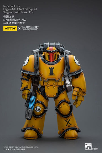 Imperial Fists Legion MkIII Tactical Squad Sergeant with Power Fist Warhammer The Horus Heresy 1/18 Figurka 12 cm