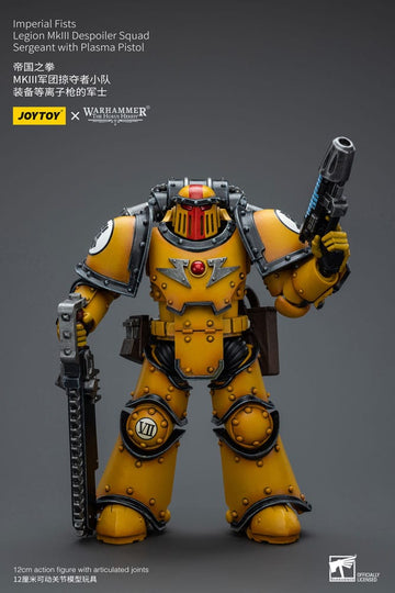 Imperial Fists Legion MkIII Despoiler Squad Sergeant with Plasma Pistol Warhammer The Horus Heresy 1/18 Figurka 12 cm