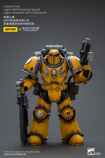 Imperial Fists Legion MkIII Despoiler Squad Legion Despoiler with Chainsword Warhammer The Horus Heresy 1/18 Figurka 12 cm