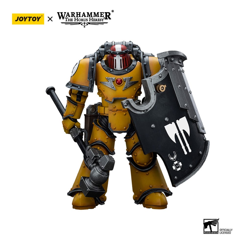 Imperial Fists Legion MkIII Breacher Squad Sergeant with Thunder Hammer Warhammer 1/18 Figurka 12 cm