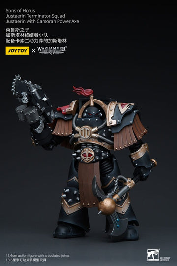 Sons of Horus Justaerin Terminator Squad Justaerin with Carsoran Power Axe Warhammer The Horus Heresy 1/18 Figurka 12 cm