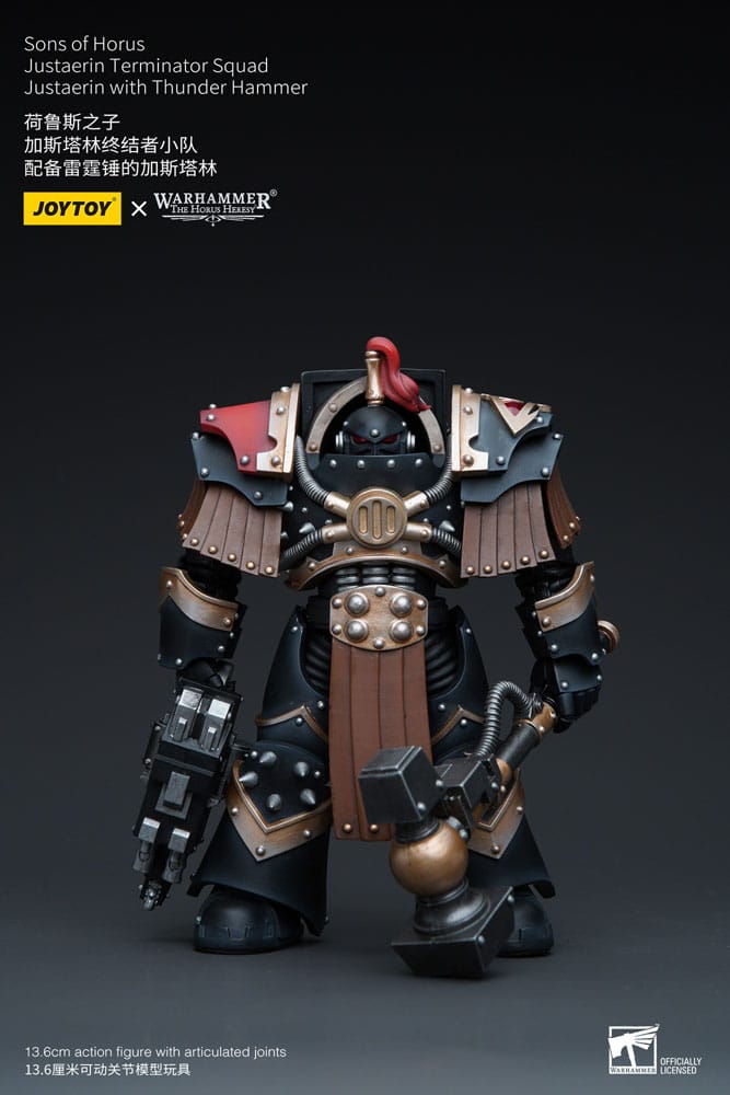 Sons of Horus Justaerin Terminator Squad Justaerin with Thunder Hammer Warhammer The Horus Heresy 1/18 Figurka 12 cm