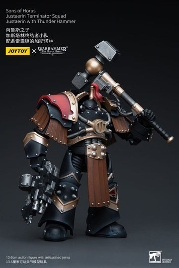 Sons of Horus Justaerin Terminator Squad Justaerin with Thunder Hammer Warhammer The Horus Heresy 1/18 Figurka 12 cm