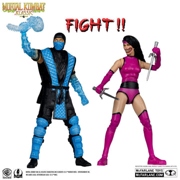 Sub-Zero vs. Mileena Mortal Kombat Klassiks 2-Pack Figurki 18 cm