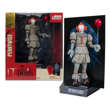 Pennywise It: Welcome to Derry Movie Gold Label Figurka 16 cm