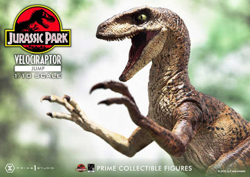 Velociraptor Jump Jurassic Park Prime Collectibles 1/10 Figurka 21 cm