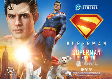 Superman with Krypto DC Movie Superman 2025 Real Elite Masterline Series Bonus Version 1/3 Figurka 95 cm