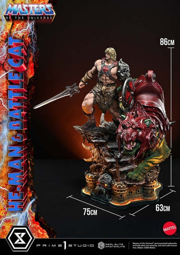 He-Man & Battle Cat Masters of the Universe Real Elite Masterline Series 1/4 Figurka 86 cm