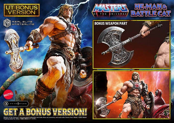 He-Man & Battle Cat Masters of the Universe Real Elite Masterline Series Ultimate Bonus Version 1/4 Figurka 86 cm