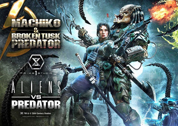 Machiko & Broken Tusk Predator Aliens vs. Predator (Comic) Ultimate Premium Masterline 1/4 Figurka 79 cm