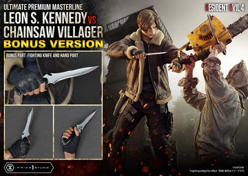Leon S. Kennedy vs. Chainsaw Villager Resident Evil 4 Ultimate Premium Masterline Series Bonus Ver. 1/4 Figurka 76 cm