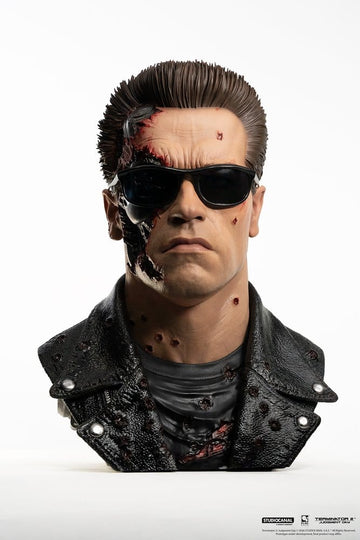 T-800 Model 101 Battle Damaged Art Mask Terminator 2 1/1 Figurka 47 cm