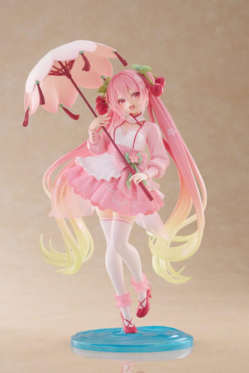 Newley Written Sakura Miku Sakura Dress Ver. Hatsune Miku AMP Figurka 21 cm