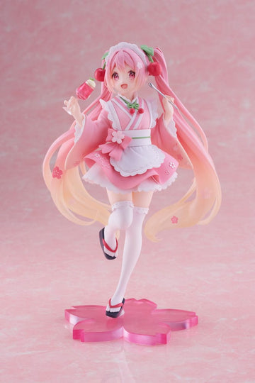 Hatsune Miku Newley Written Sakura Miku Japanese Cafe Ver. Reissue Figurka 18 cm