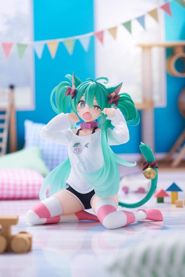 Hatsune Miku Cat Ear T-Shirt Ver. Desktop Cute Figurka 13 cm