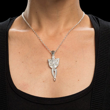 Pendant & Chain Evenstar Gwiazda zaranna Lord of the Rings Replica 1/1 Sterling Silver Replika