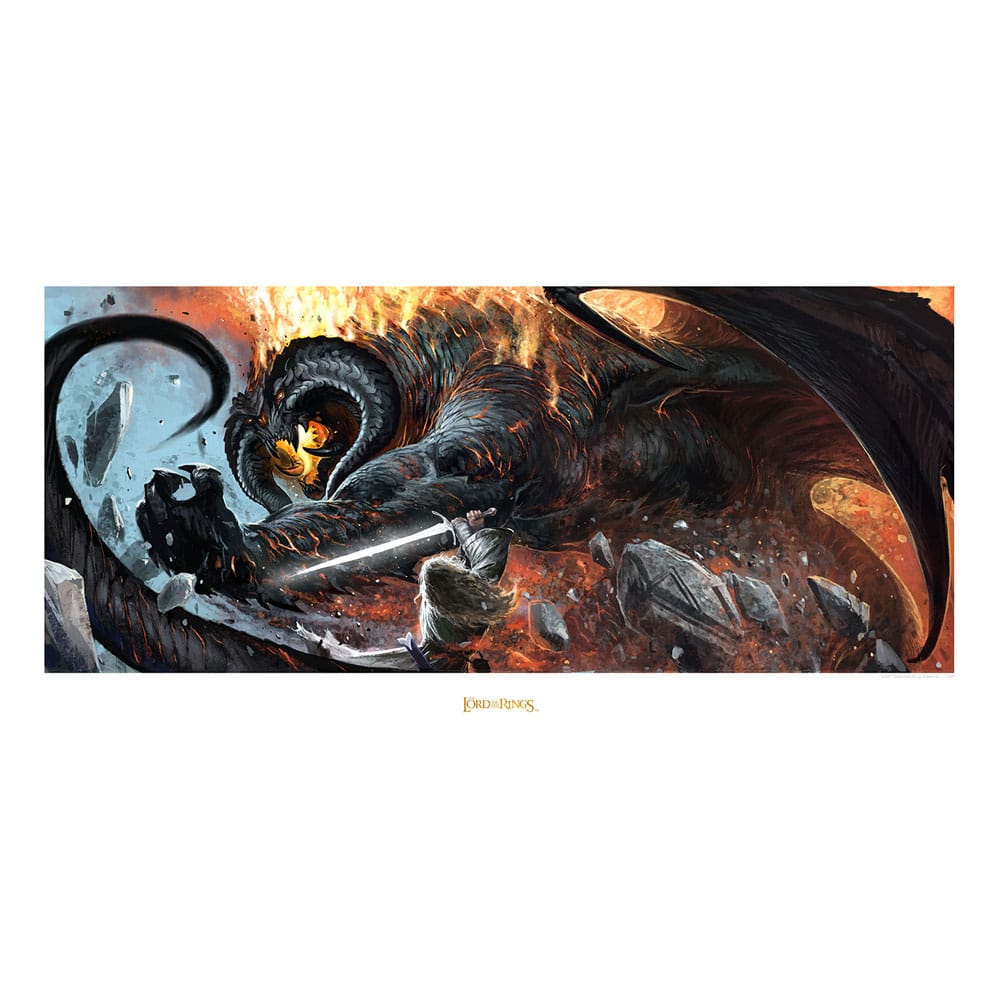 Lord of the Rings Art Print Battle of the Peak 59 x 30 cm